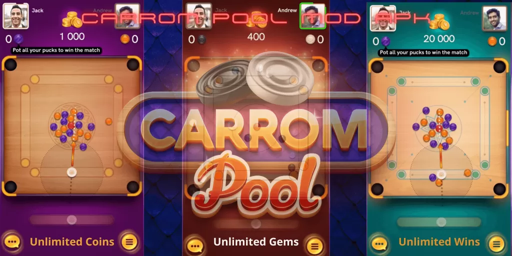 Carrom Pool MOD APK for PC / Windows different game modes